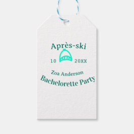 Après-ski bachelorette party turquoise hat name da geschenkanhänger