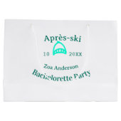 Après-ski bachelorette party turquoise hat name da große geschenktüte (Rückseite)