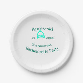 Après-ski bachelorette party turquoise hat name da pappteller