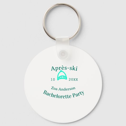 Après-ski bachelorette party turquoise hat name da schlüsselanhänger (Vorderseite)