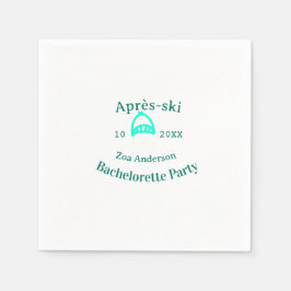 Après-ski bachelorette party turquoise hat name da serviette