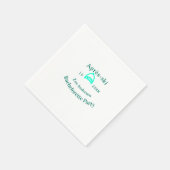 Après-ski bachelorette party turquoise hat name da serviette (Ecke)