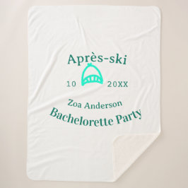Après-ski bachelorette party turquoise hat name da sherpadecke