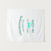 Après-ski bachelorette party turquoise hat name da wandteppich (Vorderseite (Horizontal))