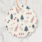 Apres Ski Bachelorette Weekend Champagne Tag Geschenkanhänger (Vorderseite)