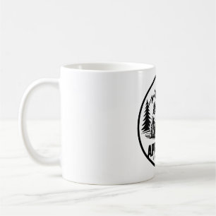 Après-Ski-Bier-&-Skifahrer-Winter-Berg-Aufkleber Kaffeetasse