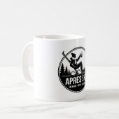 Après Ski Bierkrug Winter Berg Aufkleber Kaffeetasse (Vorderseite Links)
