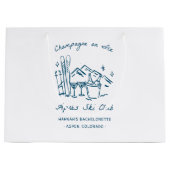 Après Ski Champagne on Ice Winter Bach Party Große Geschenktüte (Vorderseite)