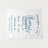 Après Ski Champagne on Ice Winter Bach Party Wandteppich (Vorderseite (Horizontal))