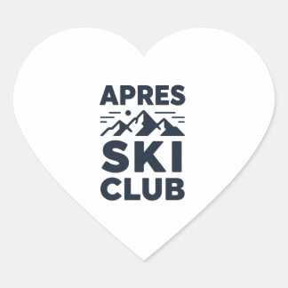Apres Ski Club Berglogo - Benutzerdefiniert Herren Herz-Aufkleber