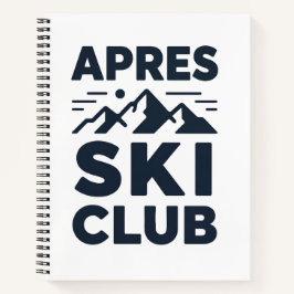 Apres Ski Club Berglogo - Benutzerdefinierte Winte Notizblock