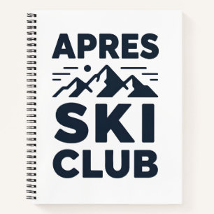 Apres Ski Club Berglogo - Benutzerdefinierte Winte Notizblock