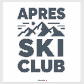 Apres Ski Club Berglogo - Maßgeschneiderter Herren Aufkleber