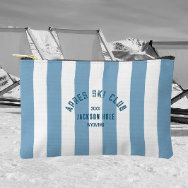 Apres Ski Club Blue Streifen Custom Lage Skipass Zubehörtasche