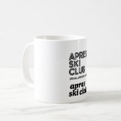 Apres Ski Club Coffee Mug – Winter Ski Lover Gift Kaffeetasse (Vorderseite Links)