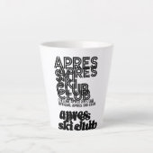 Apres Ski Club Coffee Mug – Winter Ski Lover Gift Milchtasse (Vorderseite)