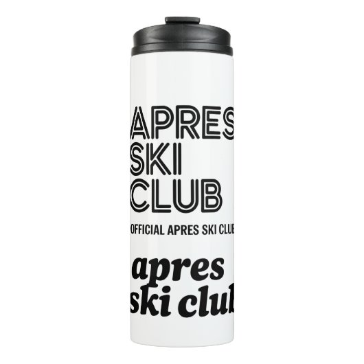 Apres Ski Club Coffee Mug – Winter Ski Lover Gift Thermosbecher (Vorderseite)