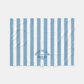 Apres Ski Club Custom Lage Retro Blauer Streifen Fleecedecke (Vorderseite (Horizontal))