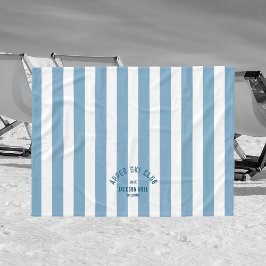 Apres Ski Club Custom Lage Retro Blauer Streifen Fleecedecke