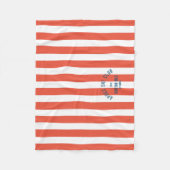 Apres Ski Club Custom Lage Retro Roter Streifen Fleecedecke (Vorderseite)