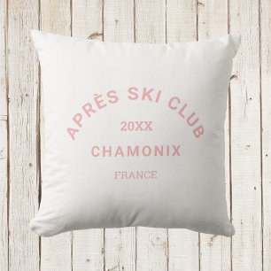 Après Ski Club Icy Pink Ski Resort Wappen Kissen