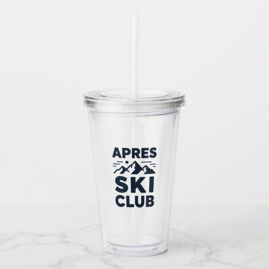 Apres Ski Club Mountain Logo - Custom Mens Winter Acryltrinkbecher (Vorderseite)