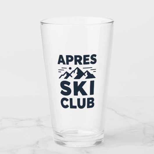 Apres Ski Club Mountain Logo - Custom Mens Winter Glas (Vorderseite)