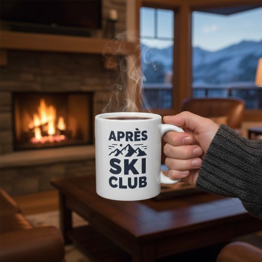 Apres Ski Club Mountain Logo - Custom Mens Winter  Jumbo-Tasse