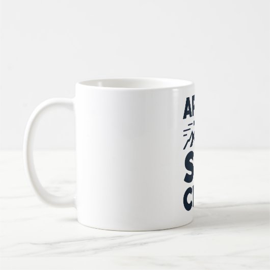 Apres Ski Club Mountain Logo - Custom Mens Winter Kaffeetasse (Links)