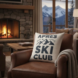 Apres Ski Club Mountain Logo - Custom Mens Winter  Kissen