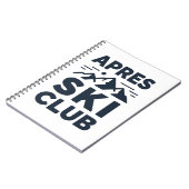 Apres Ski Club Mountain Logo - Custom Mens Winter  Notizblock (Linke Seite)