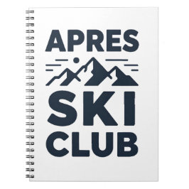 Apres Ski Club Mountain Logo - Custom Mens Winter  Notizblock