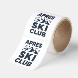 Apres Ski Club Mountain Logo - Custom Mens Winter  Quadratischer Aufkleber
