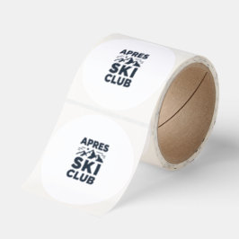 Apres Ski Club Mountain Logo - Custom Mens Winter  Runder Aufkleber