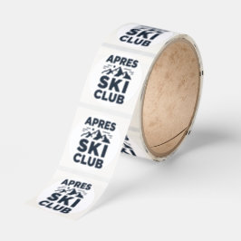 Apres Ski Club Mountain Logo - Custom Mens Winter  Runder Aufkleber