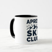 Apres Ski Club Mountain Logo - Custom Mens Winter Tasse (Vorderseite Links)