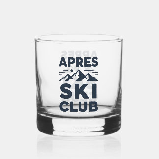 Apres Ski Club Mountain Logo - Custom Mens Winter  Whiskyglas