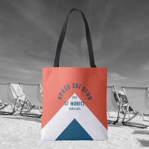 Après Ski Club Red Navy Vintage Style Winter Tasche