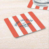 Apres Ski Club Retro Rote Cabana Party Rechteckiger Pappuntersetzer (angewinkelt)