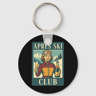 Après Ski Club Retro Skifahren Apres Ski Winterfer Schlüsselanhänger