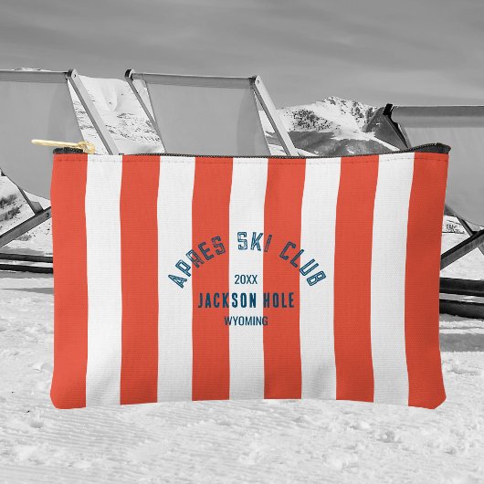 Apres Ski Club Roter Streifen Custom Lage Skipass Zubehörtasche