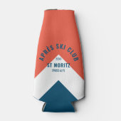 Après Ski Club Vintag Red Navy Winter Flaschenkühler (Vorderseite)