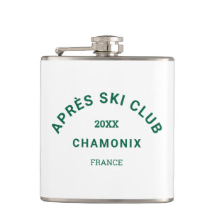 Après Ski Club Winter Green Ski Resort Crest Flachmann