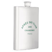 Après Ski Club Winter Green Ski Resort Wappen Flachmann (Rechts)