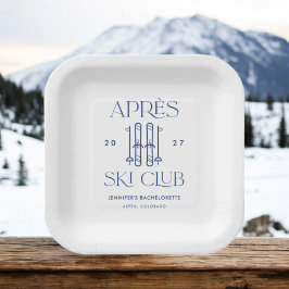 Apres Ski Club Winterski Junggeselinnen-Abschied G Pappteller