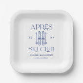 Apres Ski Club Winterski Junggeselinnen-Abschied G Pappteller (Vorderseite)