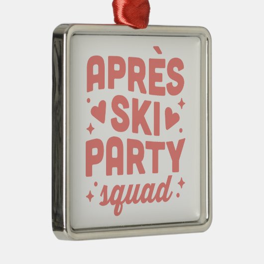 Apres ski cocktail party girl squad pink aesthetic ornament aus metall (Rechts)