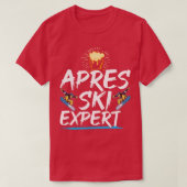 Apres Ski Experte Skifahren T-Shirt (Design vorne)