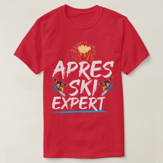 Apres Ski Experte Skifahren T-Shirt (Design vorne)