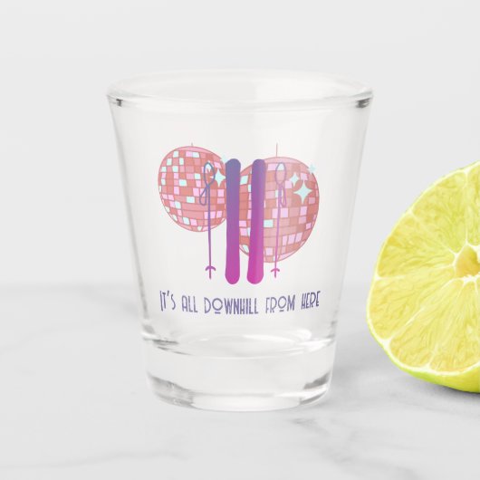 Apres Ski Funny Birthday Schnapsglas (Vorderseite)